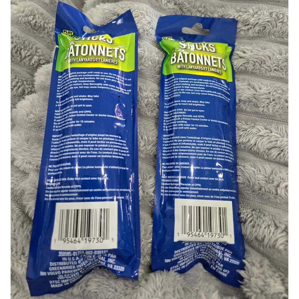 Play Glow Green Glow Sticks 6 Inch 5 Count with Lanyards 2 Packs 10 Total